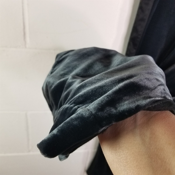 Free People velvet tuxedo satin stripe wide leg trousers pants - Picture 9 of 12